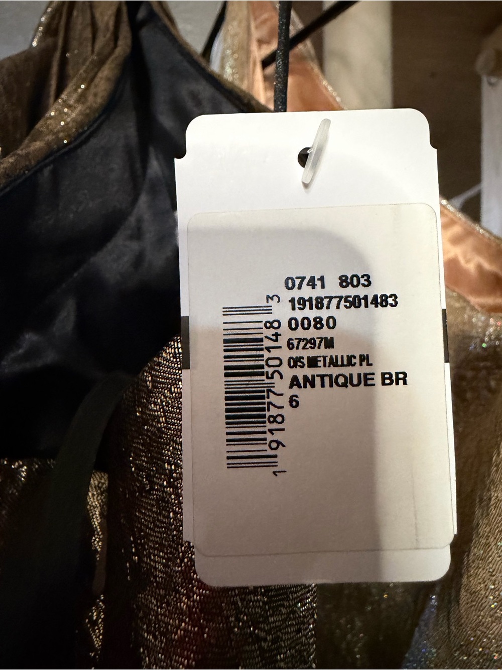 Mac Duggal One-Shoulder Metallic Bronze-Gold Evening Gown - Picture 5 of 5